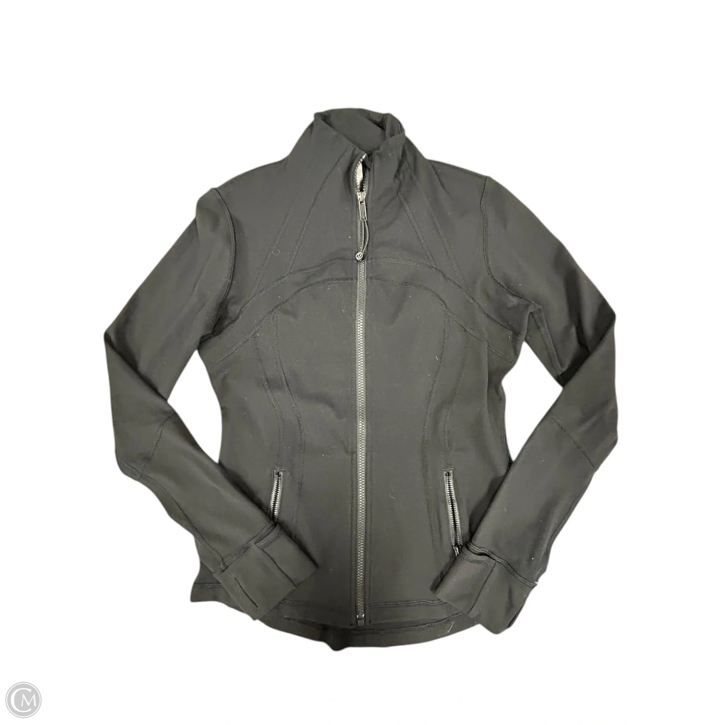 Athletic Jacket By Lululemon In Black, Size: 8