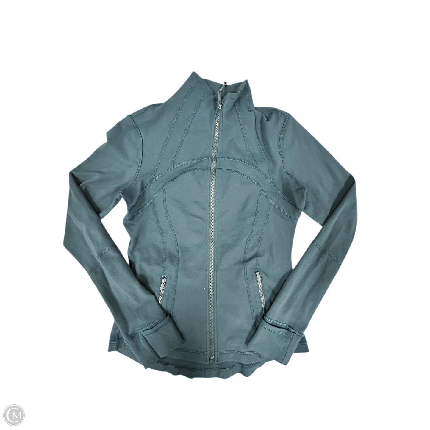 Athletic Jacket By Lululemon In Teal, Size: 8