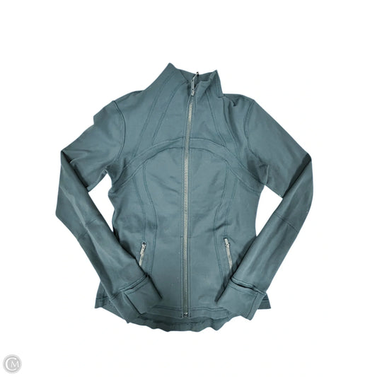 Athletic Jacket By Lululemon In Teal, Size: 8