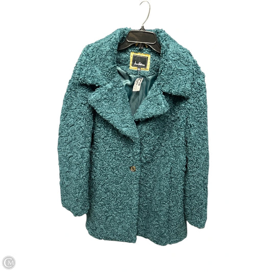 Coat Faux Fur & Sherpa By Sam Edelman In Teal, Size: Xl