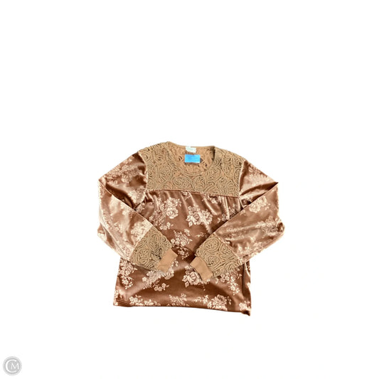 Top Long Sleeve By Cmc In Orange, Size: M