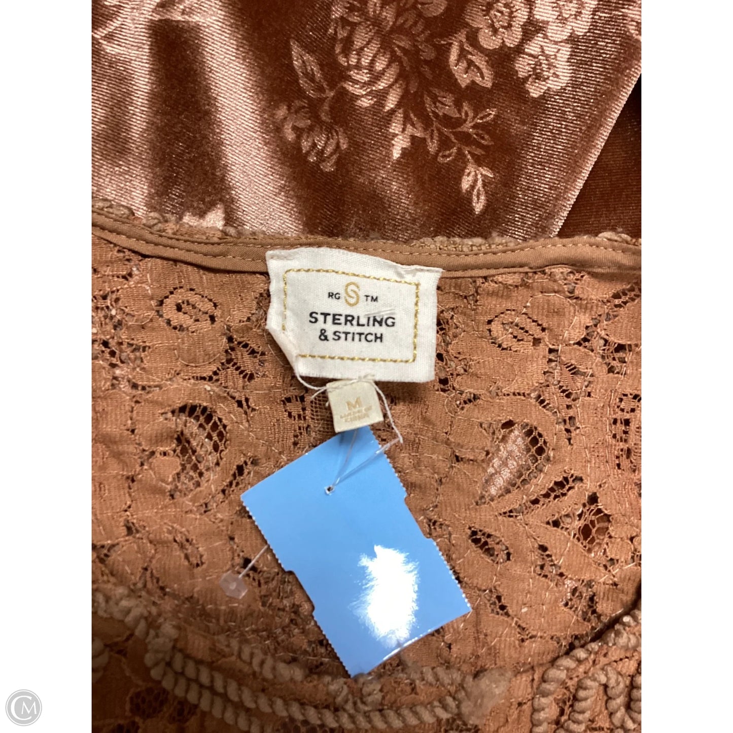 Top Long Sleeve By Cmc In Orange, Size: M