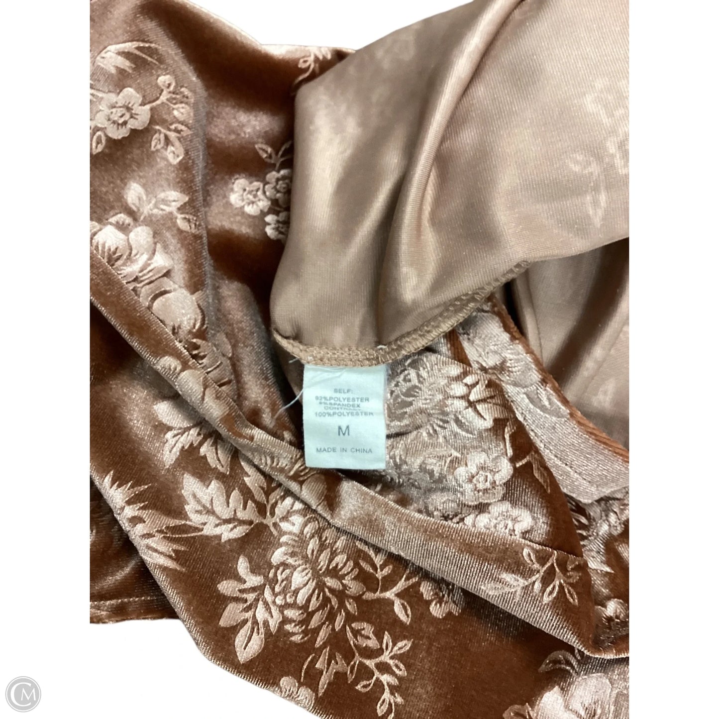 Top Long Sleeve By Cmc In Orange, Size: M