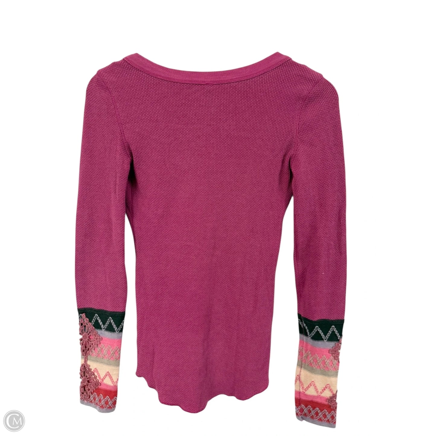 Top Long Sleeve By Free People In Pink, Size: S