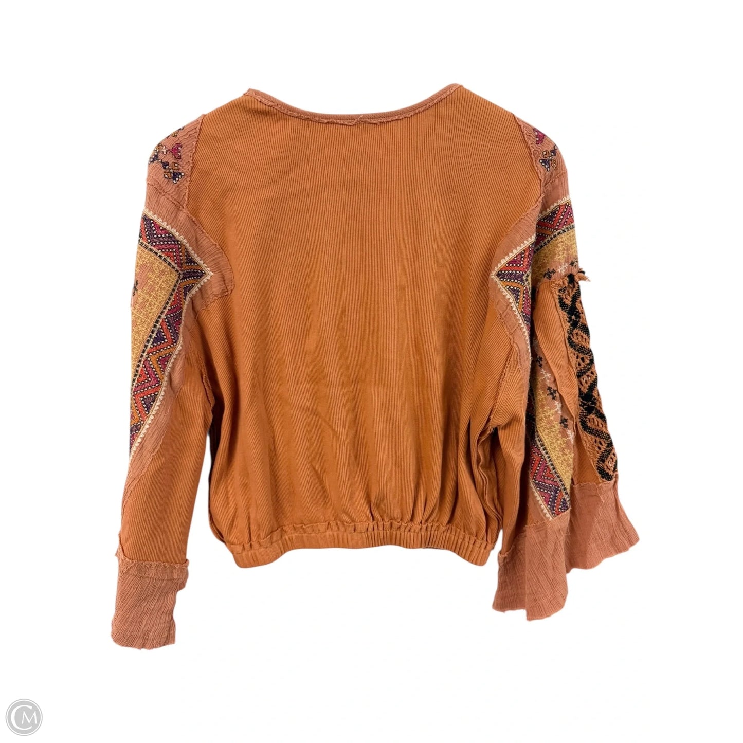 Top Long Sleeve By Free People In Orange, Size: M