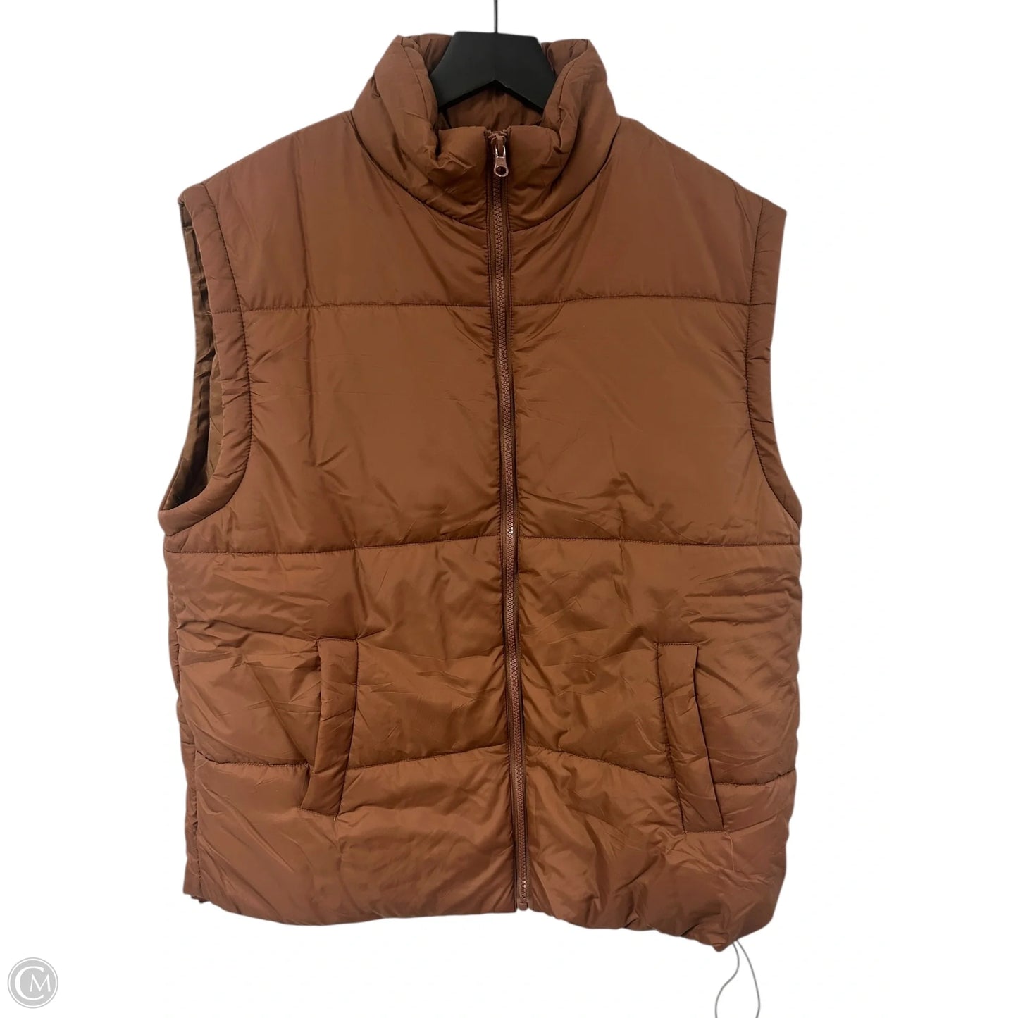 Vest Puffer & Quilted By Cmf In Brown, Size: M
