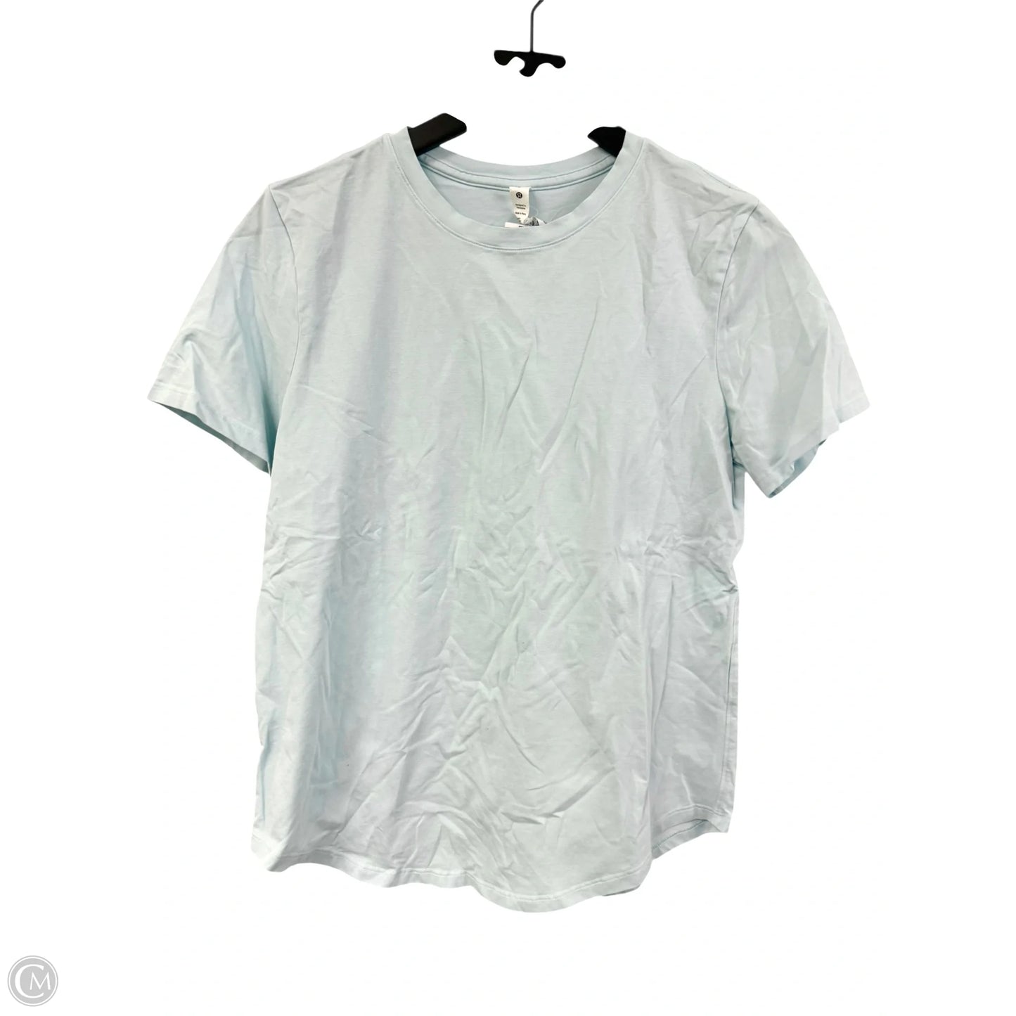 Athletic Top Short Sleeve By Lululemon In Blue, Size: 6