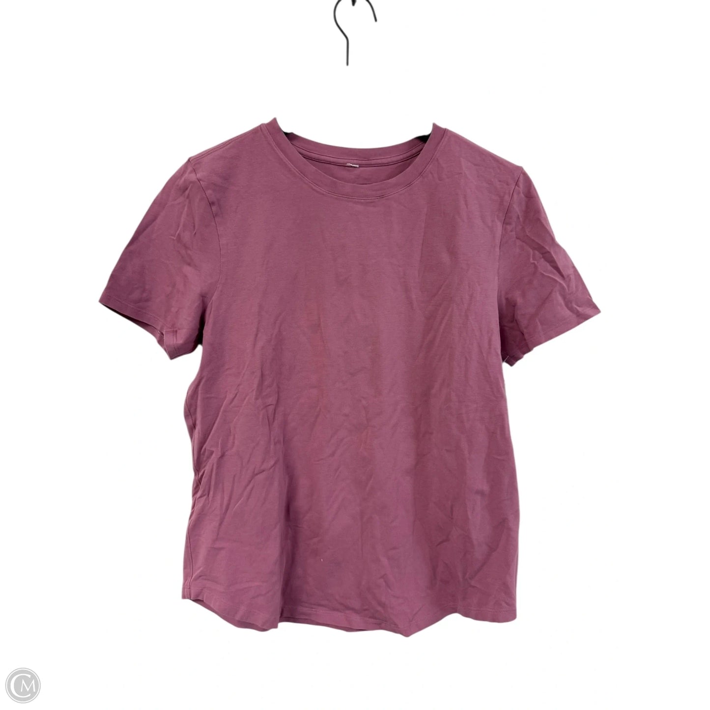 Athletic Top Short Sleeve By Lululemon In Pink, Size: 6
