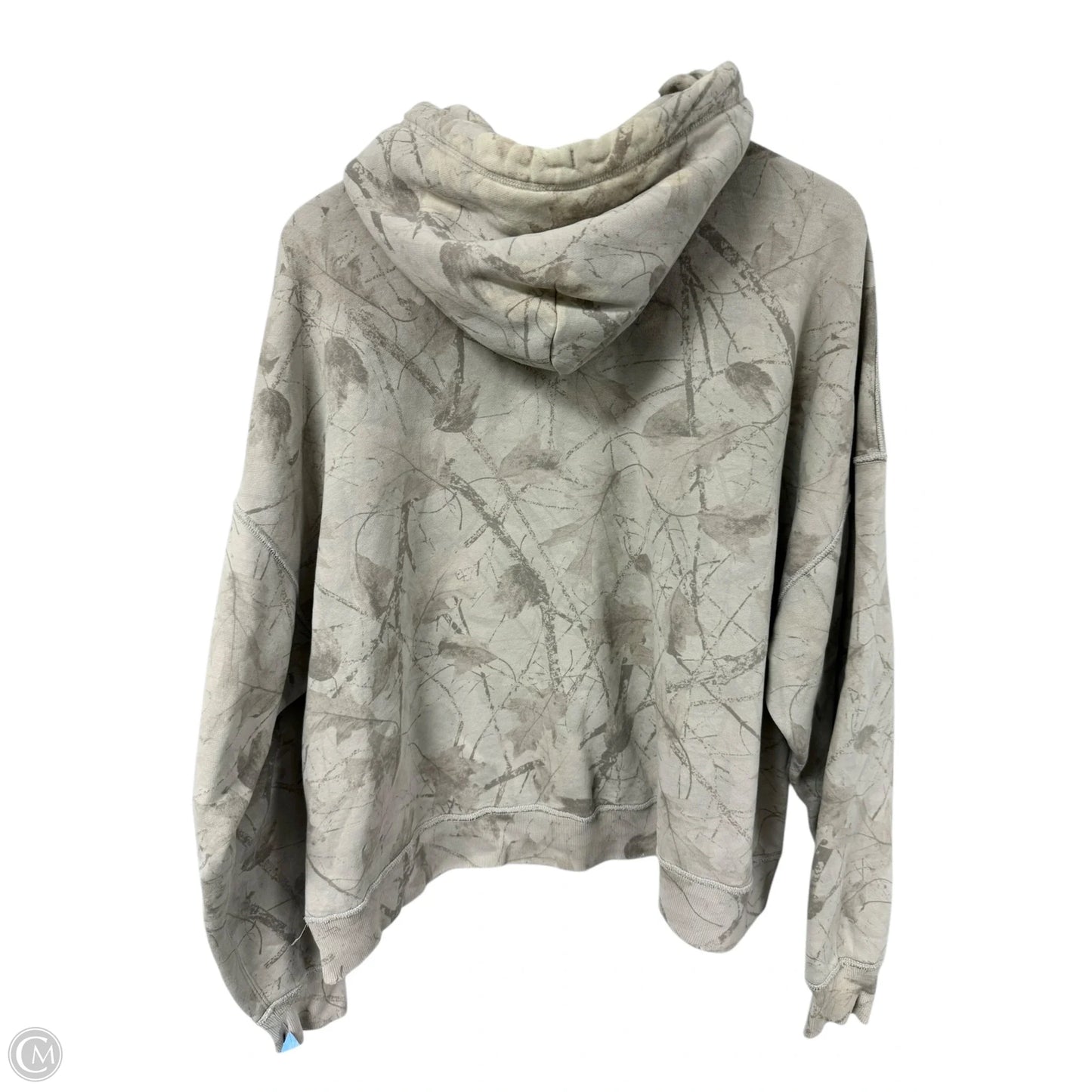 Sweatshirt Hoodie By Abercrombie And Fitch In Tan, Size: L