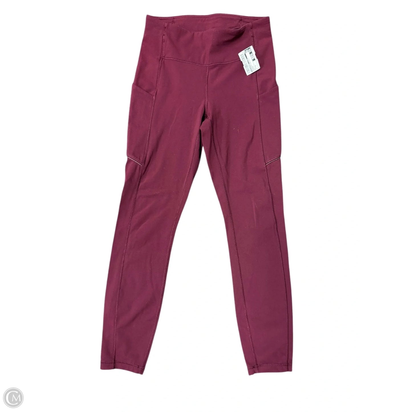 Athletic Leggings By Lululemon In Maroon, Size: 4