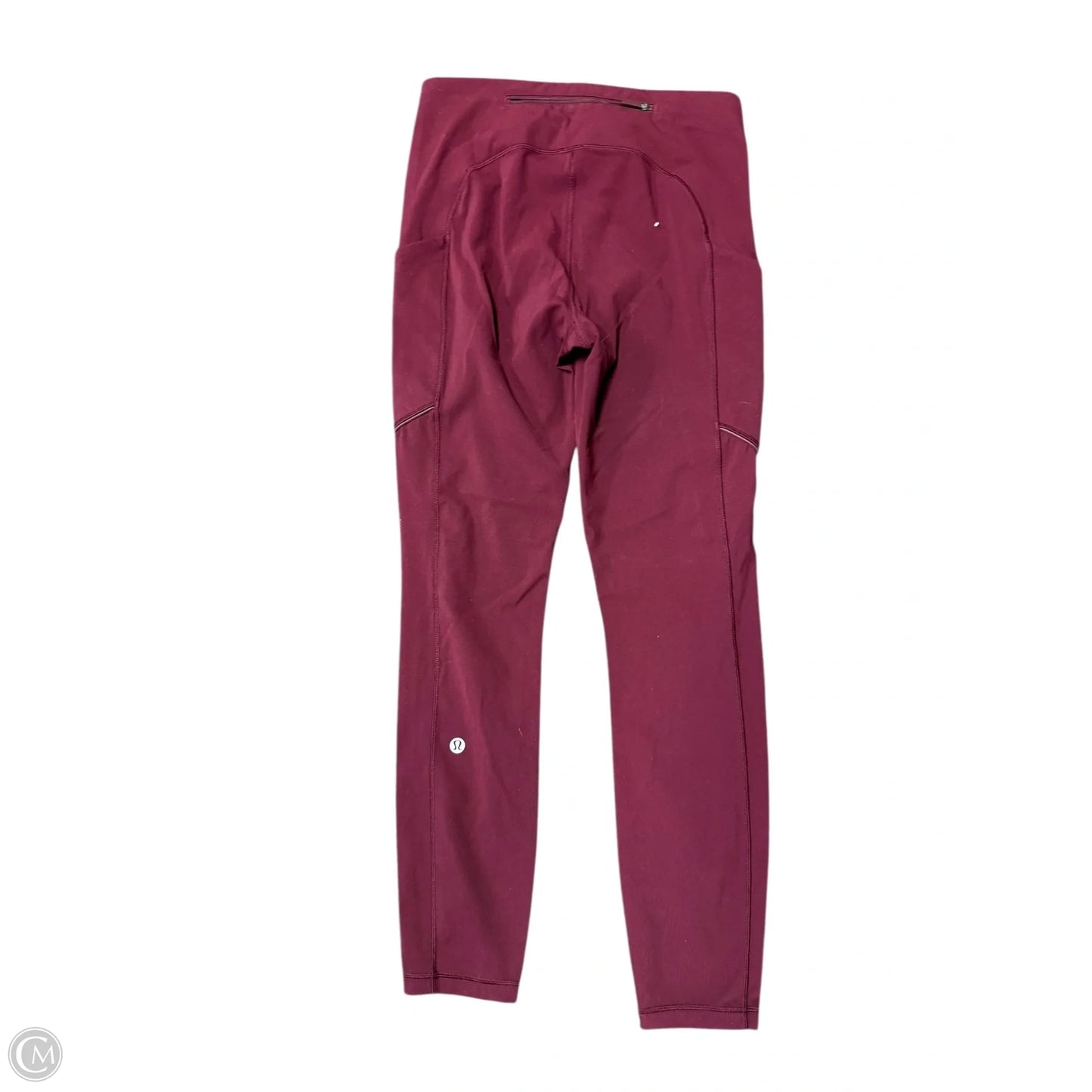 Athletic Leggings By Lululemon In Maroon, Size: 4