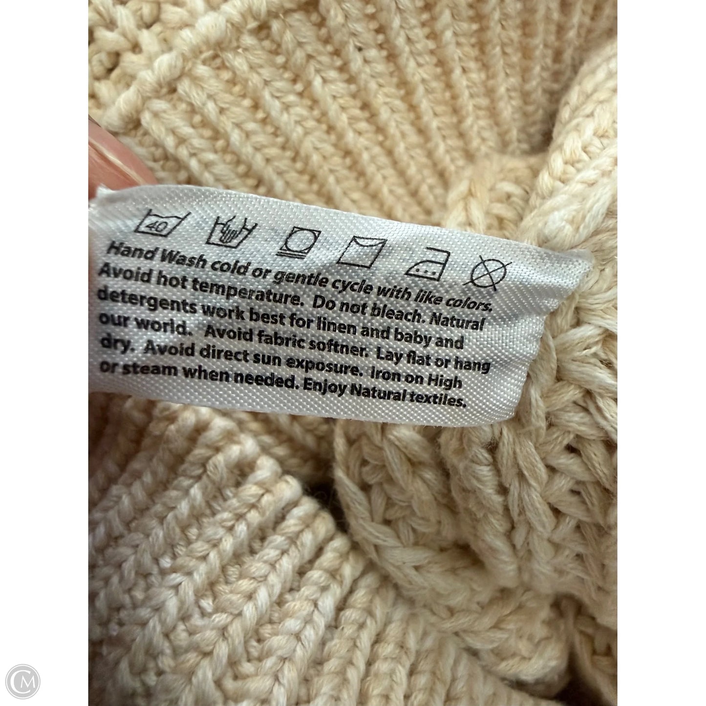 Sweater By Cmb In Cream, Size: S