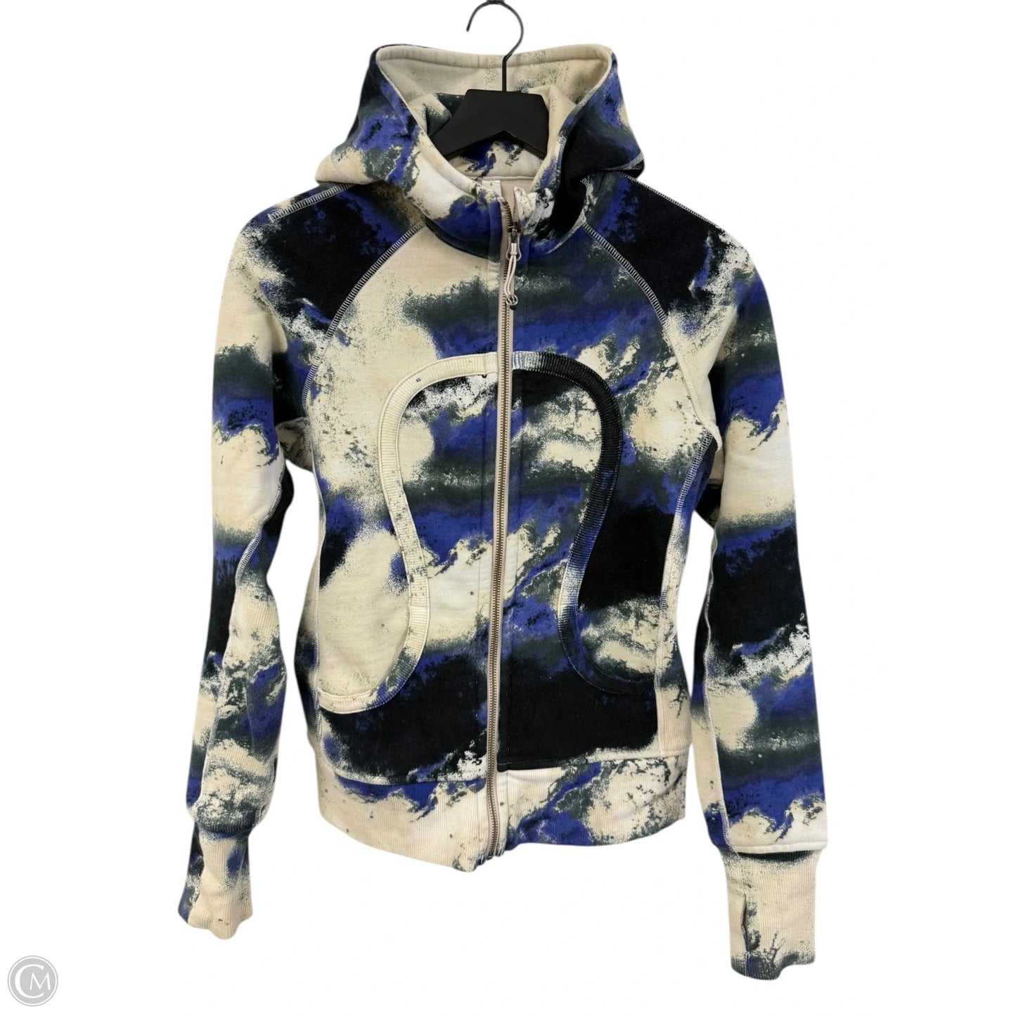 Sweatshirt Hoodie By Lululemon In Purple & Tan, Size: 6