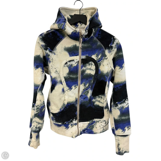 Sweatshirt Hoodie By Lululemon In Purple & Tan, Size: 6