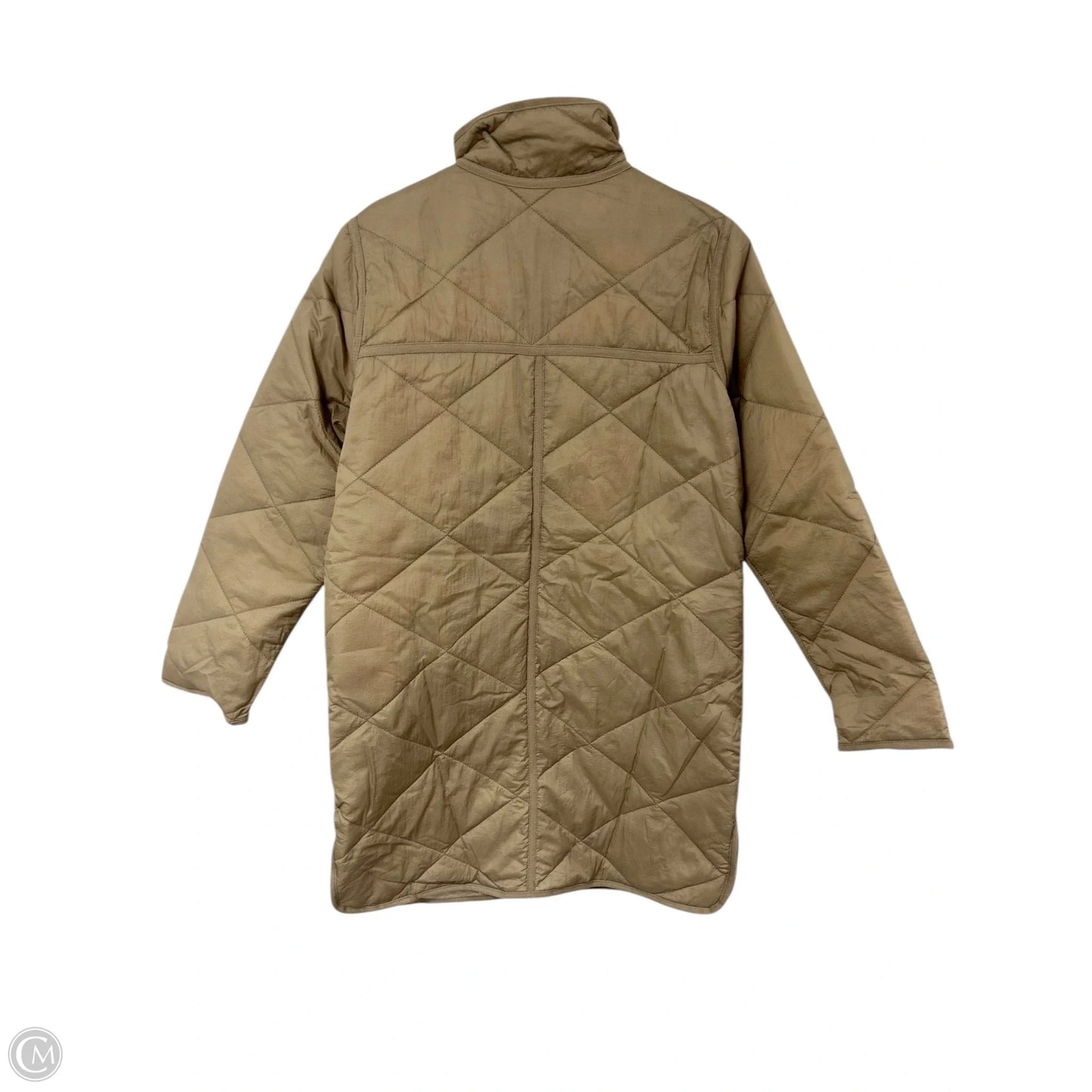 Jacket Puffer & Quilted By Thread And Supply In Cream & Tan, Size: L