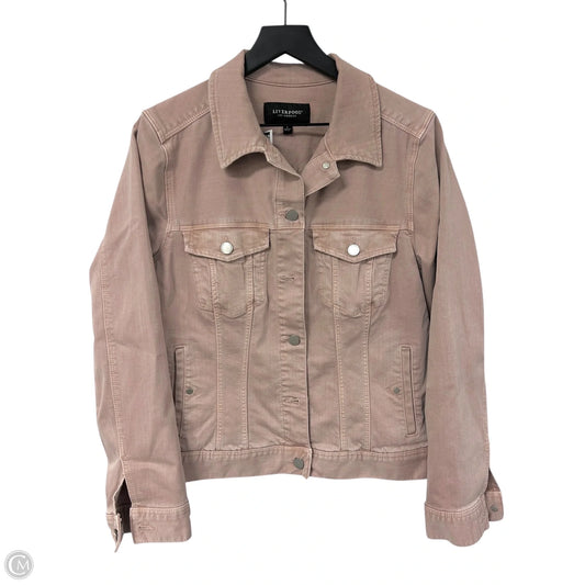 Jacket Denim By Liverpool In Pink Denim, Size: L