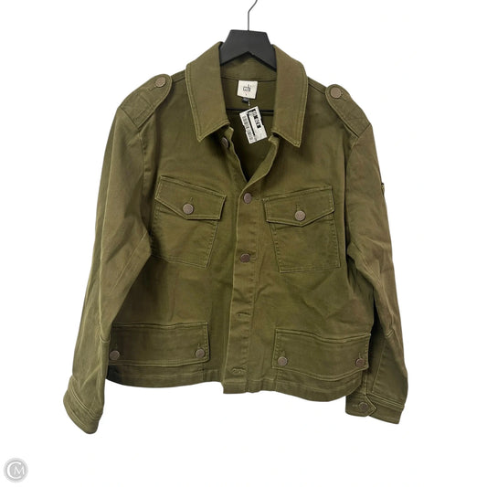 Jacket Denim By Cabi In Green Denim, Size: L
