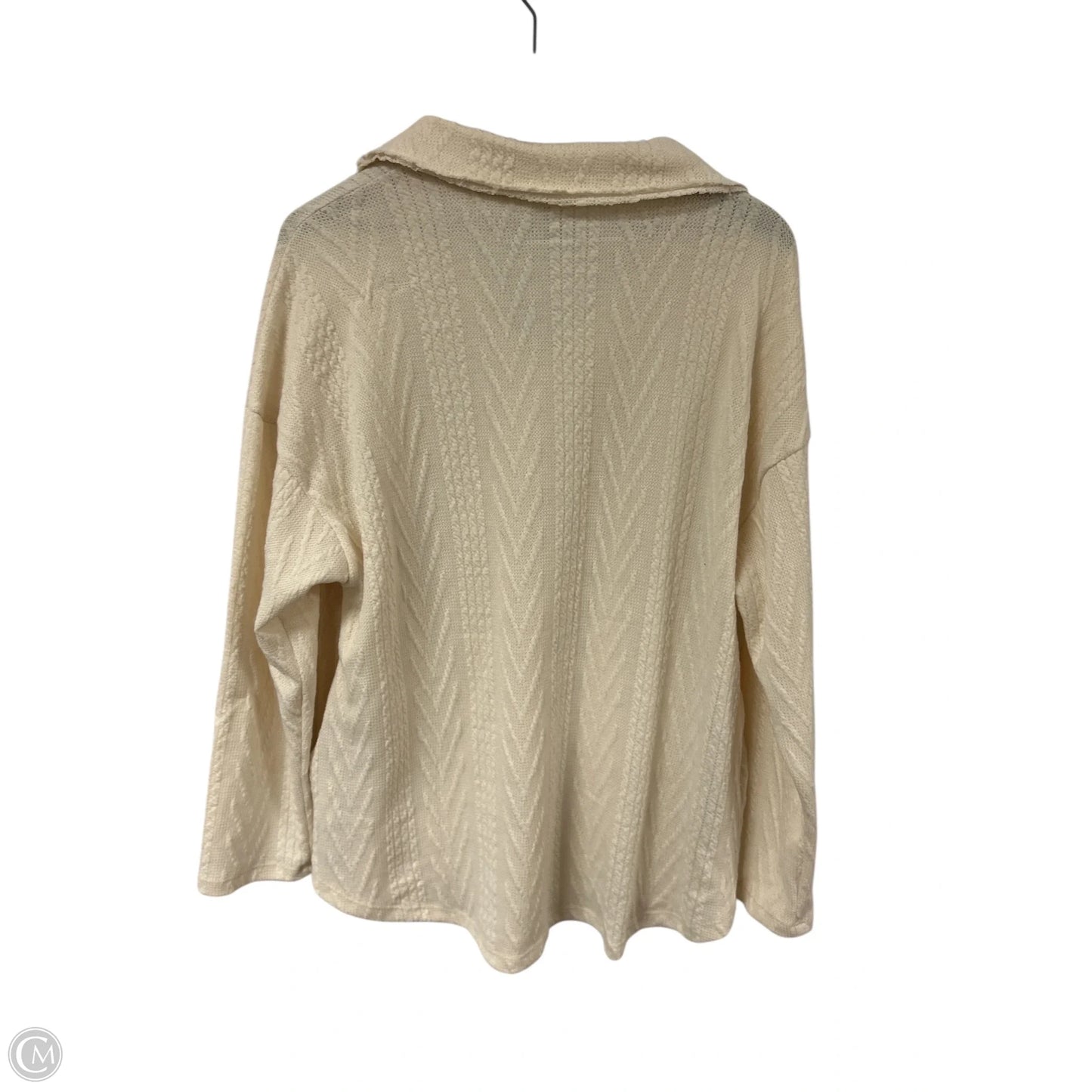 Jacket Shirt By Bucketlist In Cream, Size: M