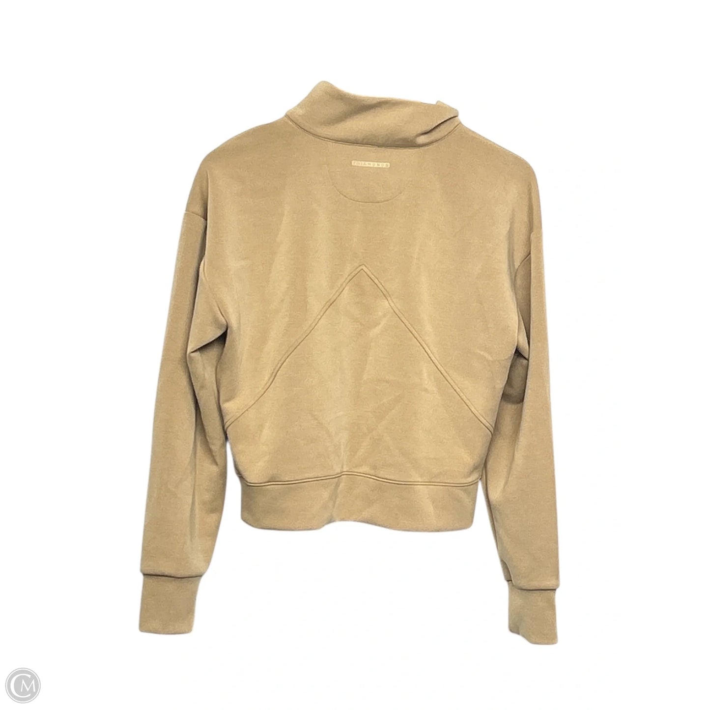 Athletic Sweatshirt Collar By Cmb In Tan, Size: S