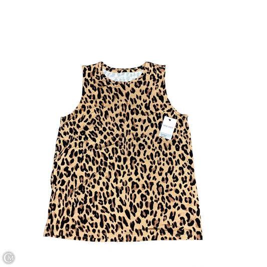 Top Sleeveless By Nine West In Animal Print, Size: M