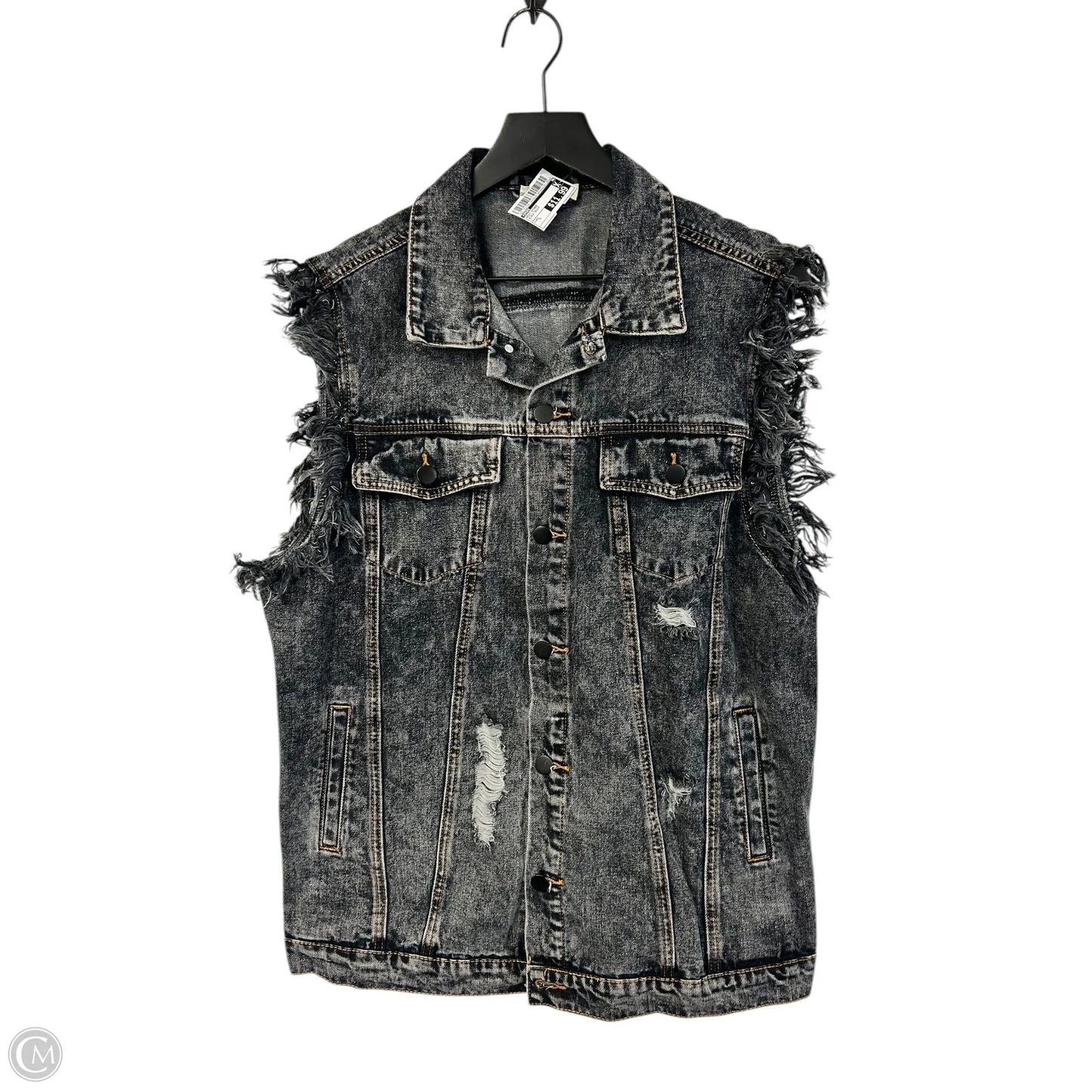 Vest Other By Umgee In Black Denim, Size: L