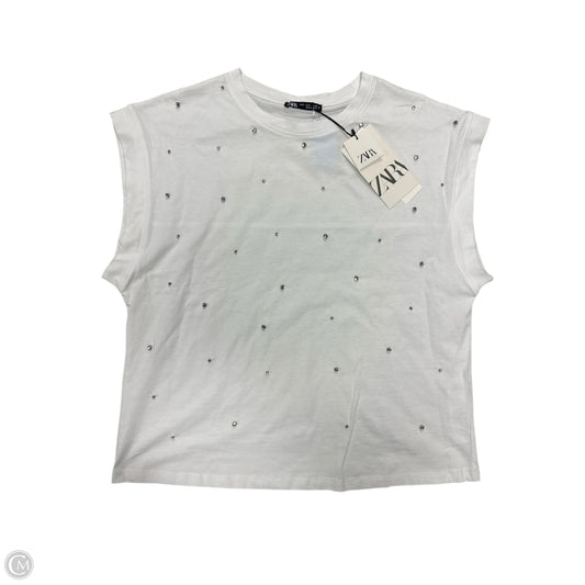 Top Short Sleeve By Zara In White, Size: S