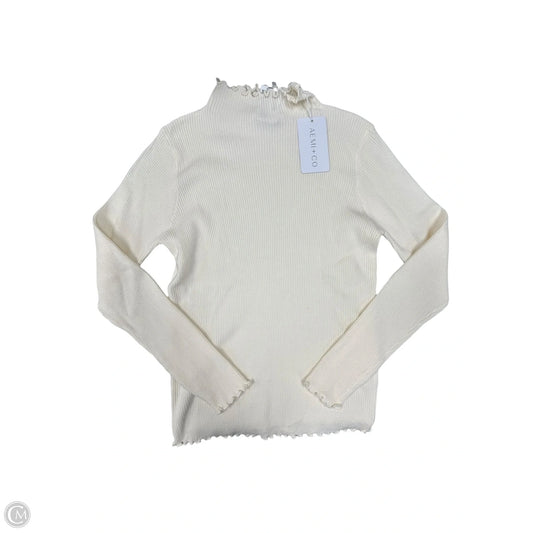 Top Long Sleeve Basic By Clothes Mentor In Cream, Size: L