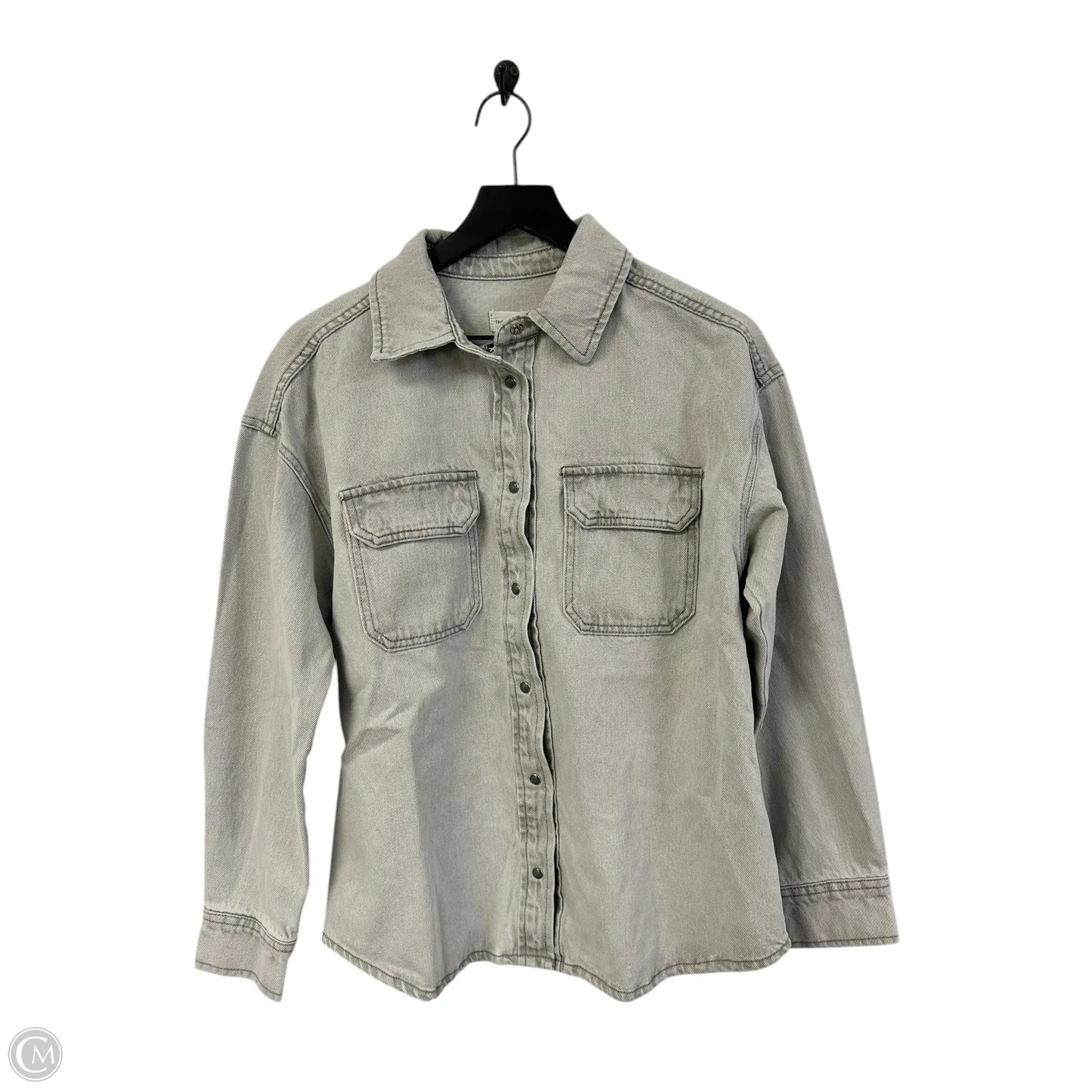 Jacket Denim By Thread And Supply In Grey Denim, Size: M