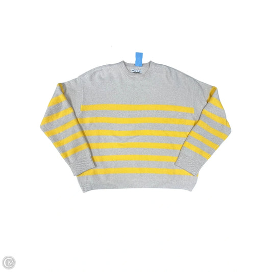 Sweater By Daze In Cream & Yellow, Size: L