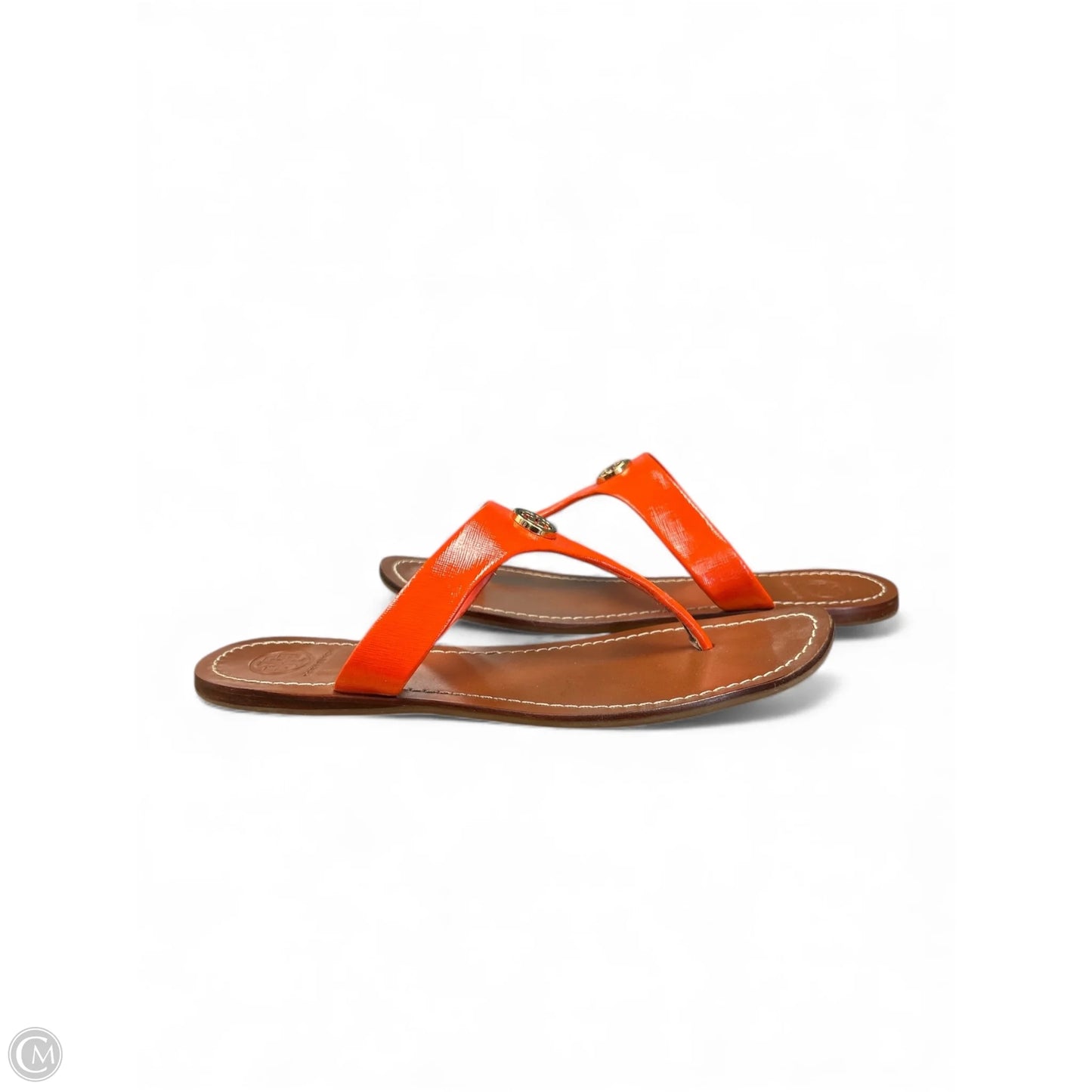 Sandals Designer By Tory Burch In Orange, Size: 9
