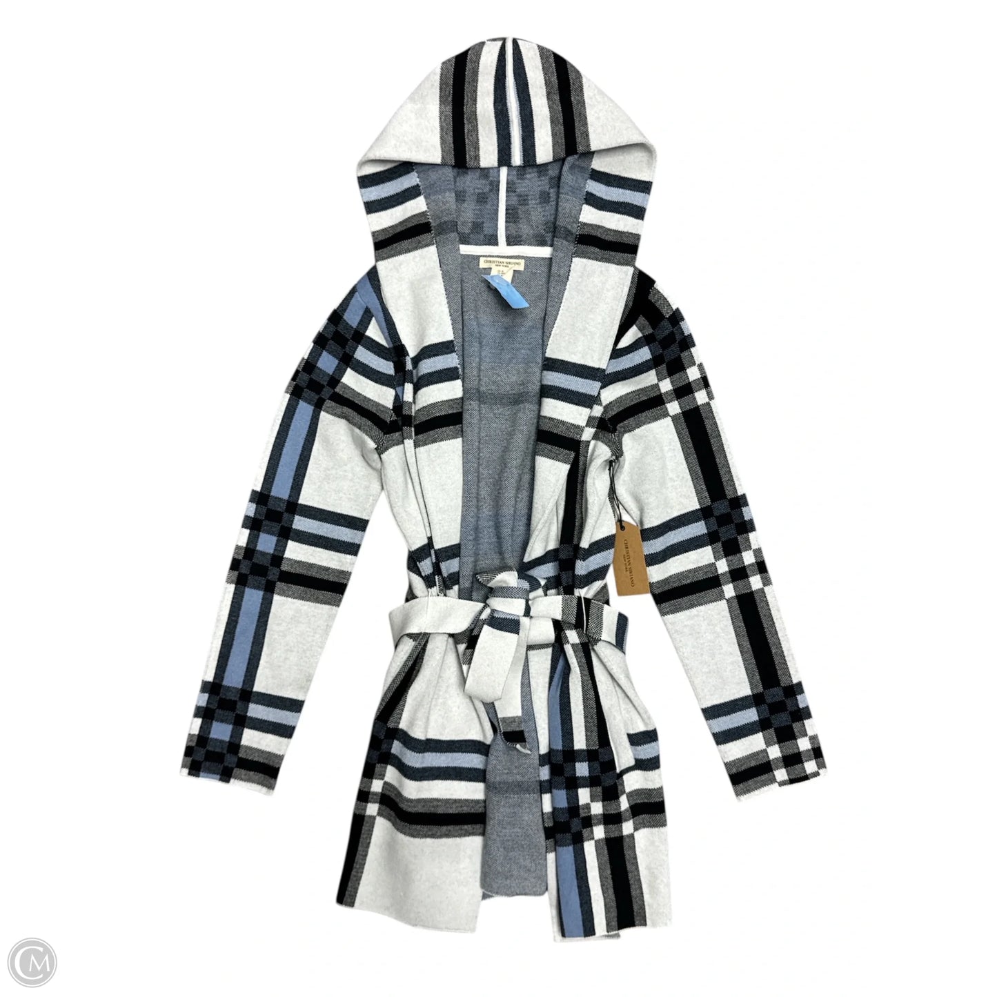 Cardigan By Christian Siriano In Blue & White, Size: M