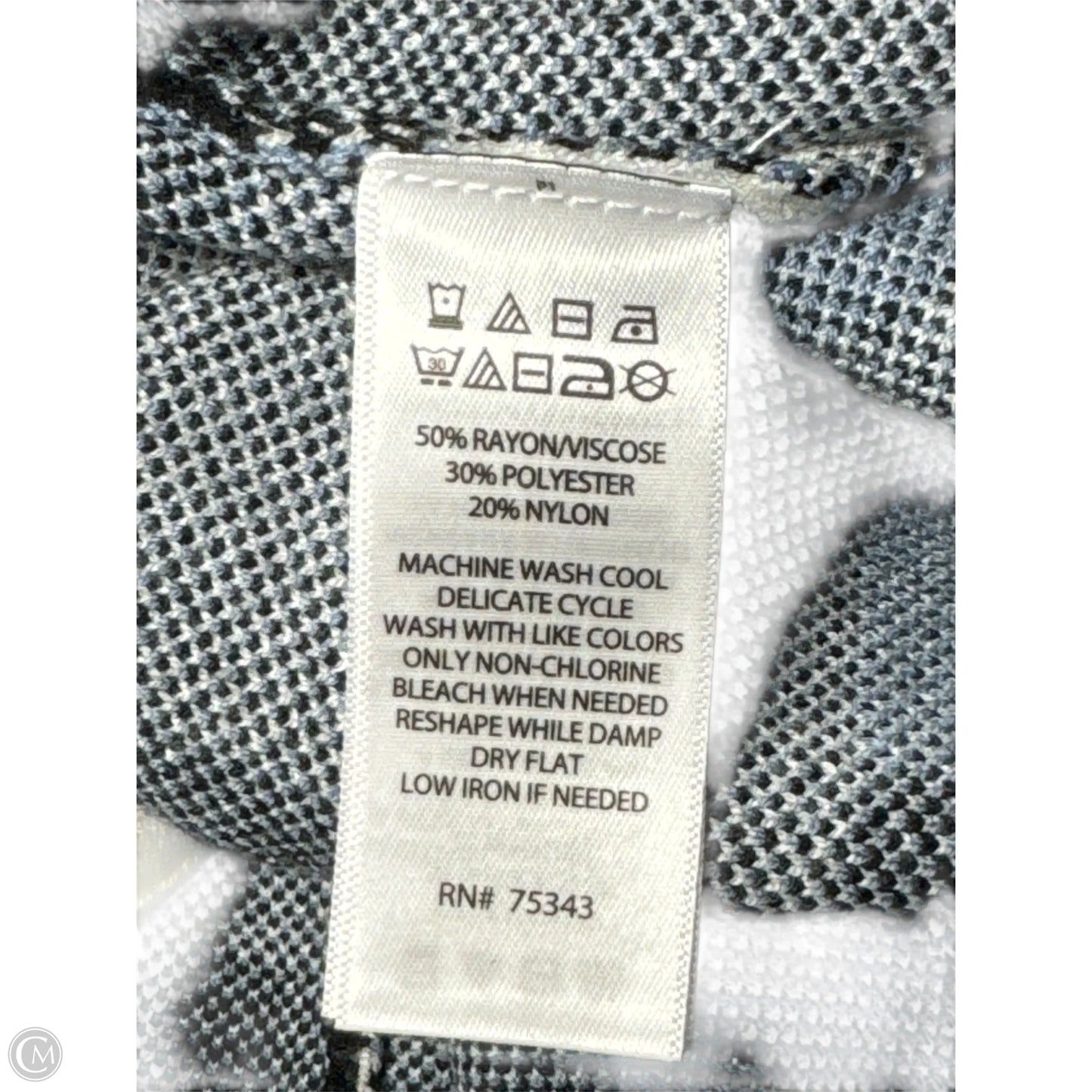 Cardigan By Christian Siriano In Blue & White, Size: M