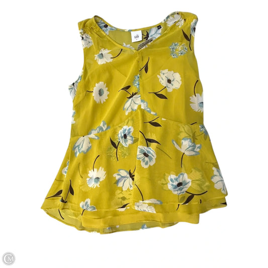 Top Sleeveless By Cabi In Yellow, Size: S