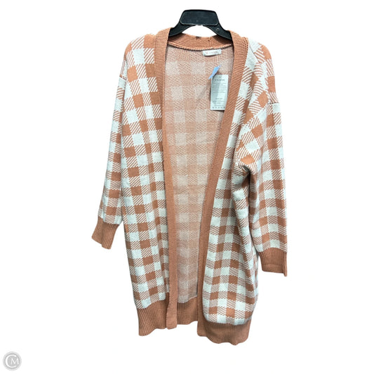 Sweater Cardigan By Kirundo In Tan & White, Size: Xxl