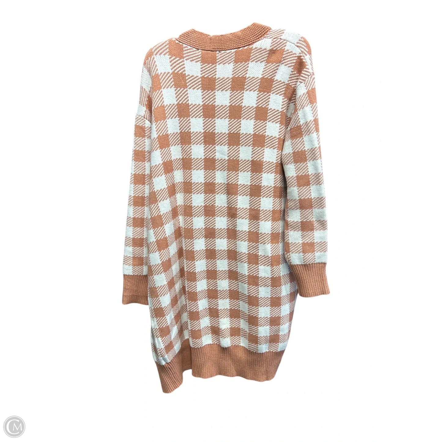 Sweater Cardigan By Kirundo In Tan & White, Size: Xxl