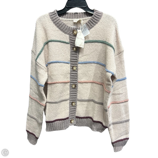 Sweater Cardigan By Hem & Thread In Multi-colored, Size: L