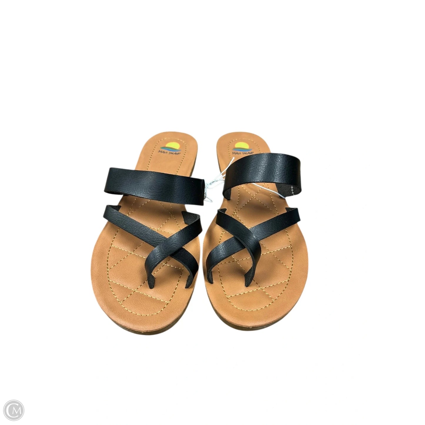 Sandals Flats By Clothes Mentor In Black, Size: 8