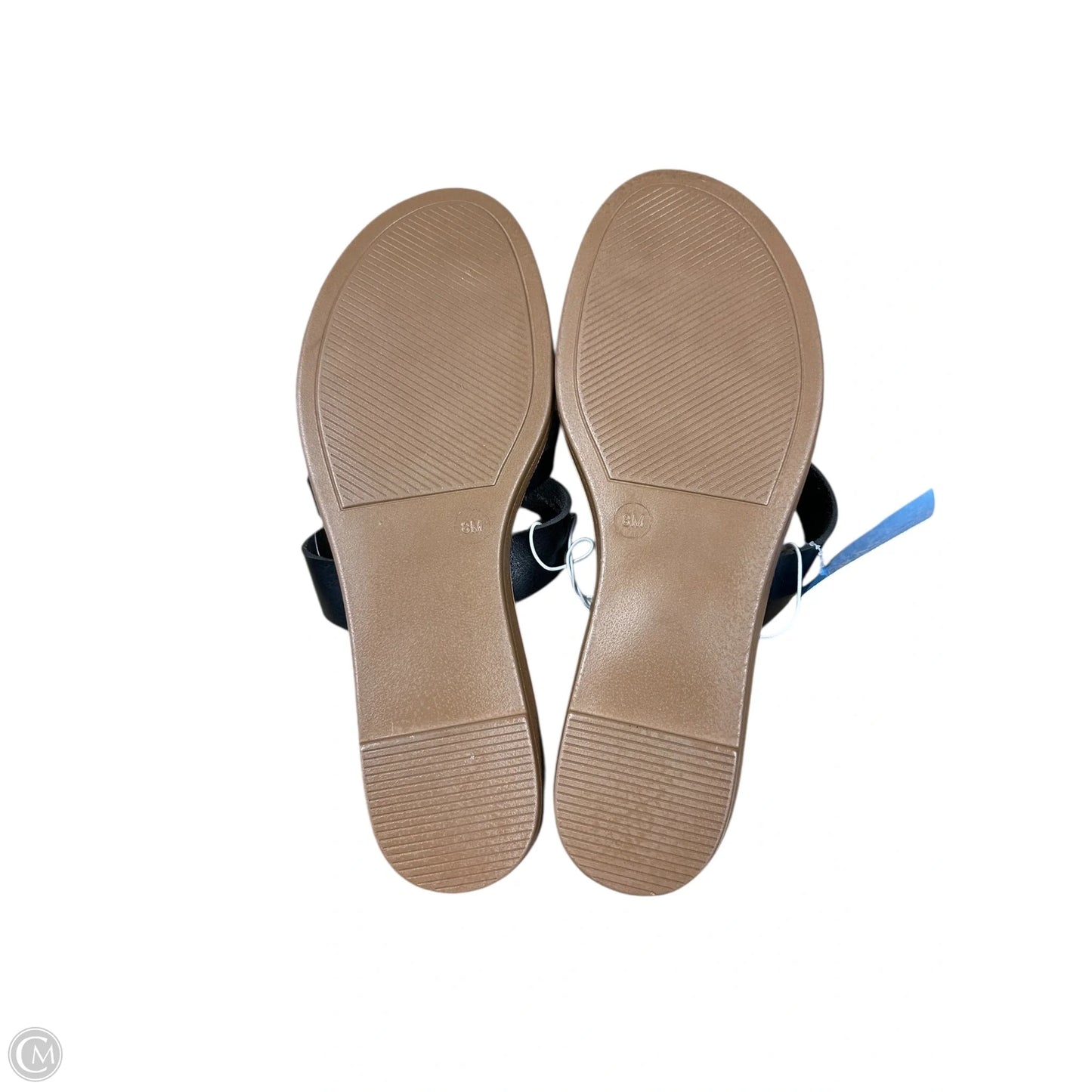 Sandals Flats By Clothes Mentor In Black, Size: 8