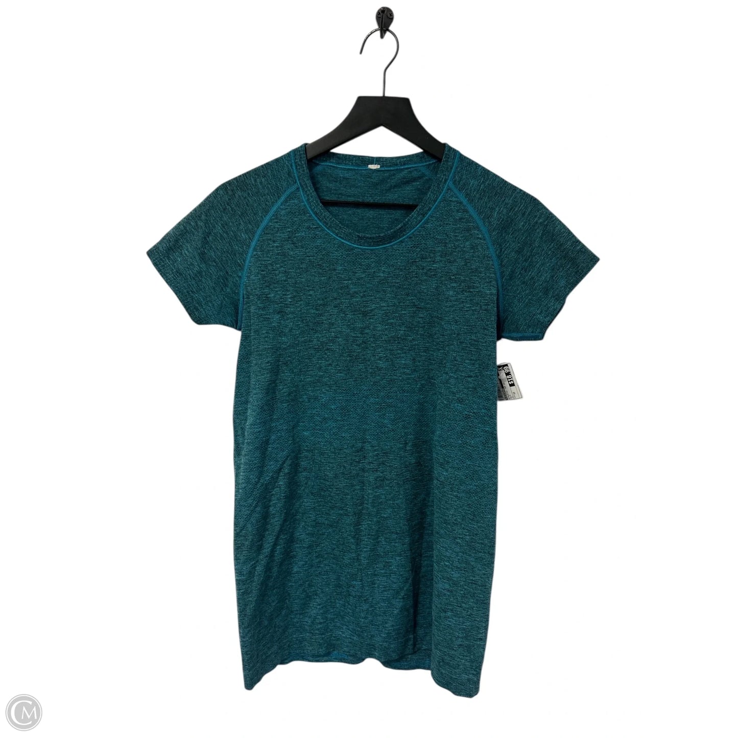 Athletic Top Short Sleeve By Lululemon In Blue, Size: 10