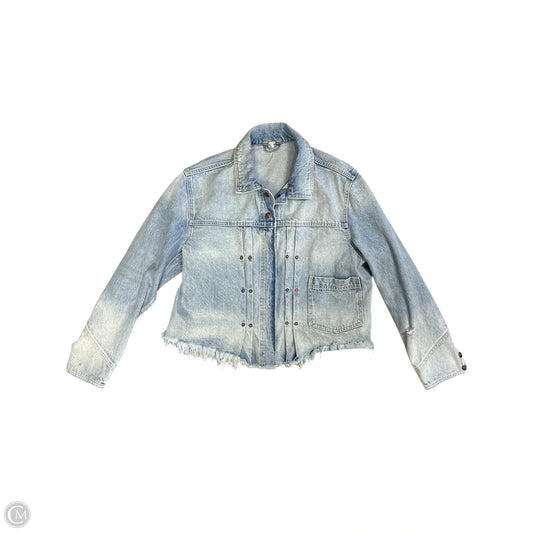 Jacket Denim By Free People In Blue Denim, Size: M