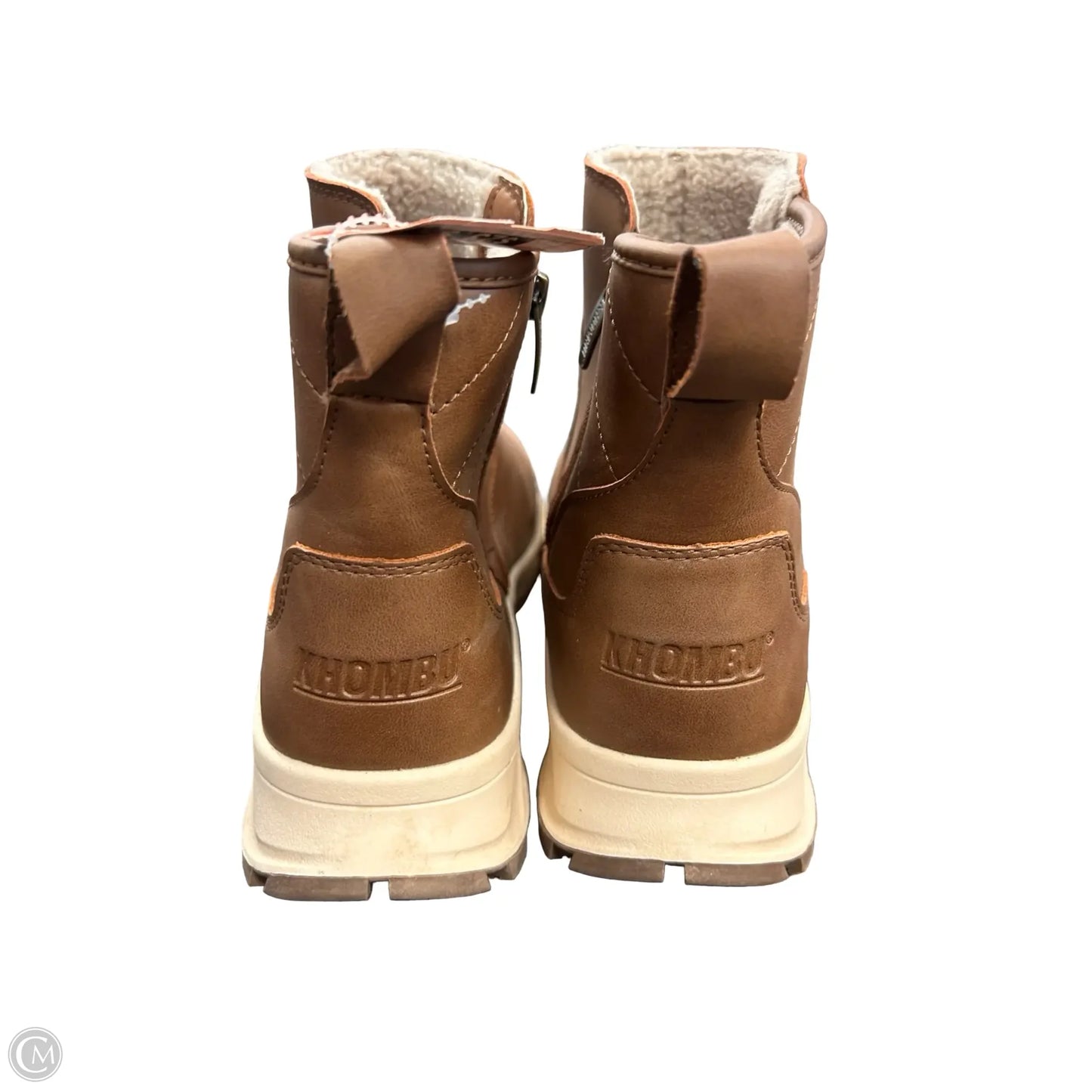 Boots Ankle Flats By Khombu In Brown, Size: 10