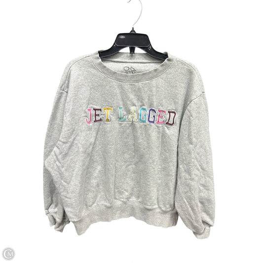 Sweatshirt Crewneck By Chaser In Grey, Size: M