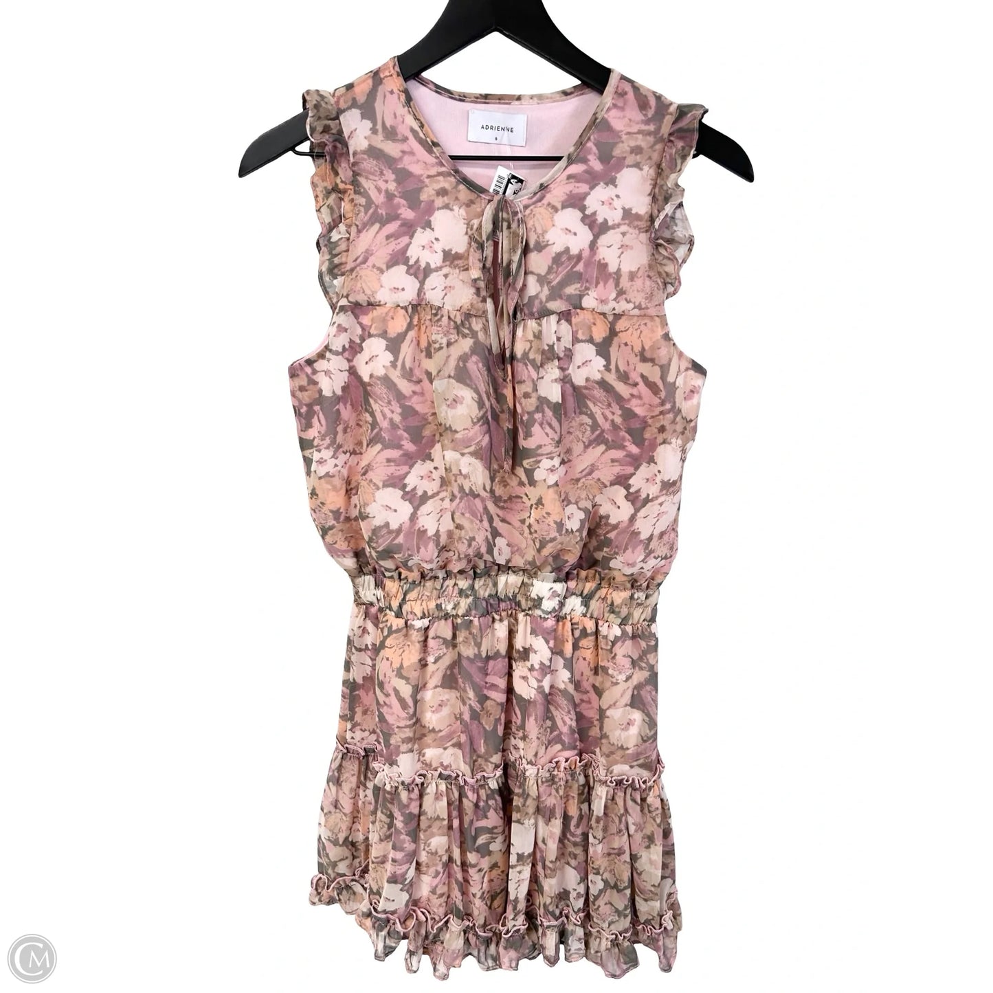Dress Party Short By Adrienne In Pink & Tan, Size: S