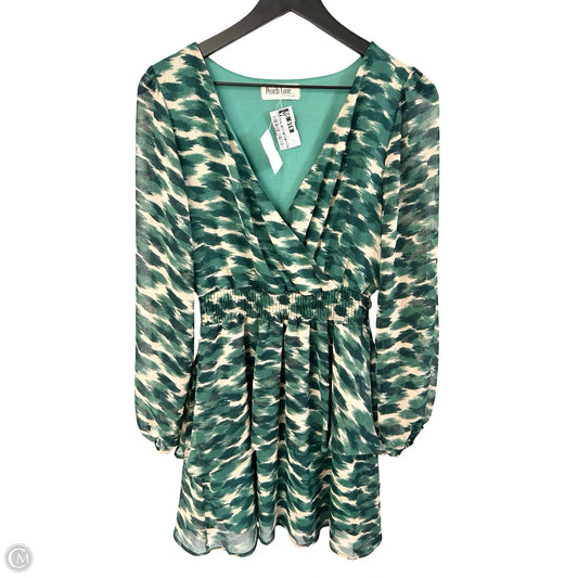 Dress Party Short By Peach Love Cream California In Green & White, Size: M