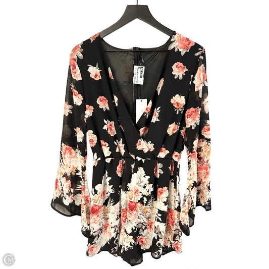Romper By Clothes Mentor In Black & Pink, Size: M
