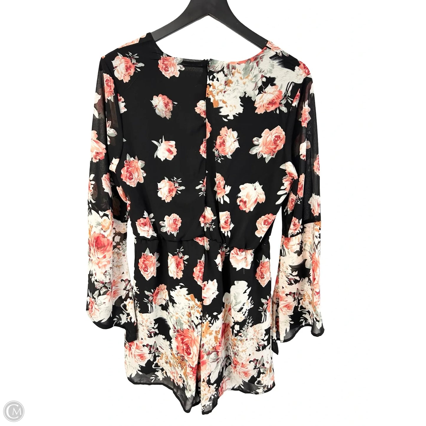 Romper By Clothes Mentor In Black & Pink, Size: M