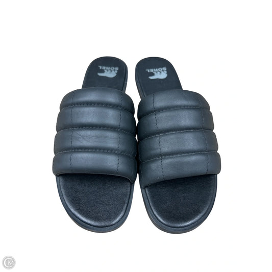 Sandals Flats By Sorel In Black, Size: 8