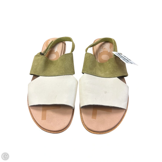 Sandals Flats By Sorel In Green & White, Size: 8