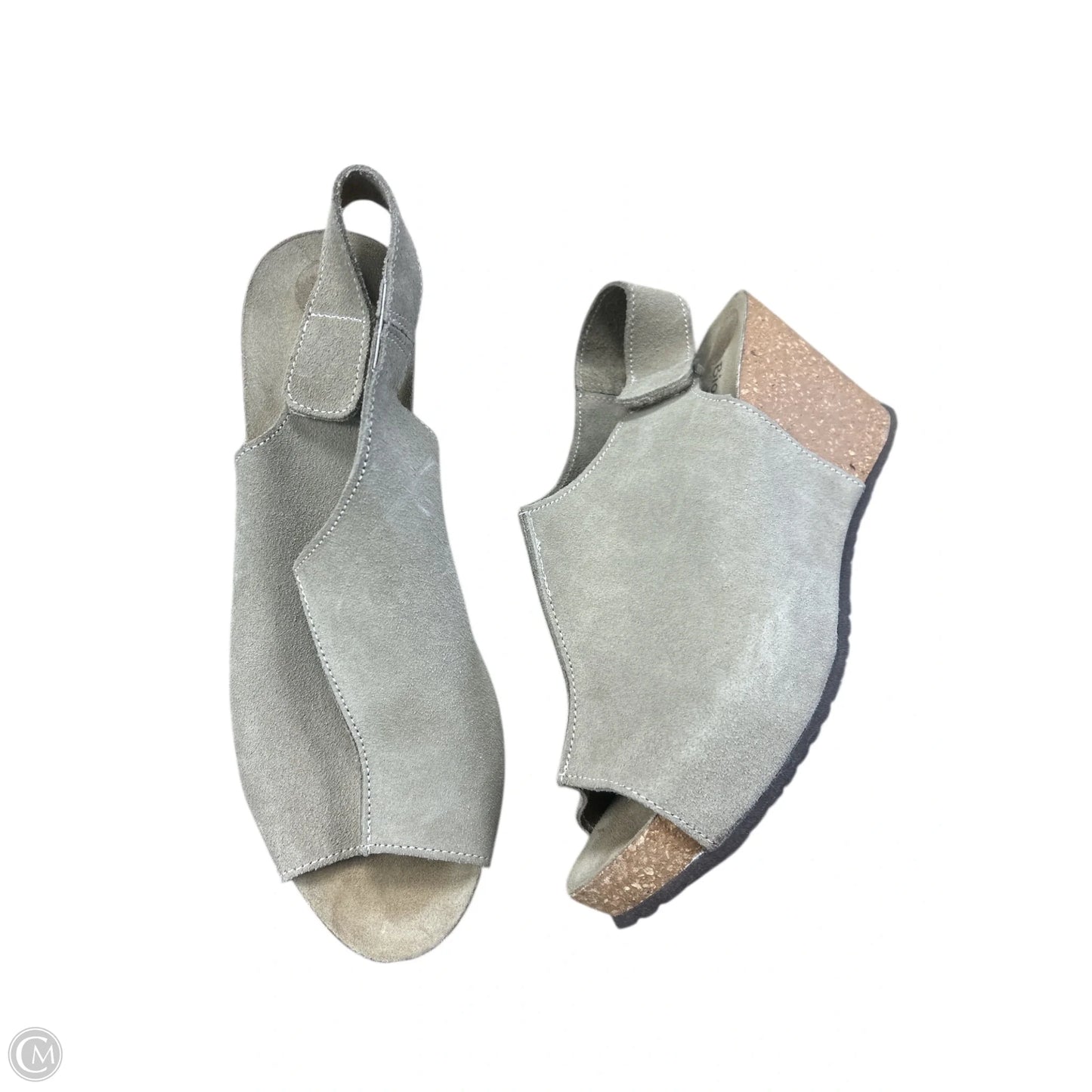 Sandals Heels Wedge By Cmb In Tan, Size: 9