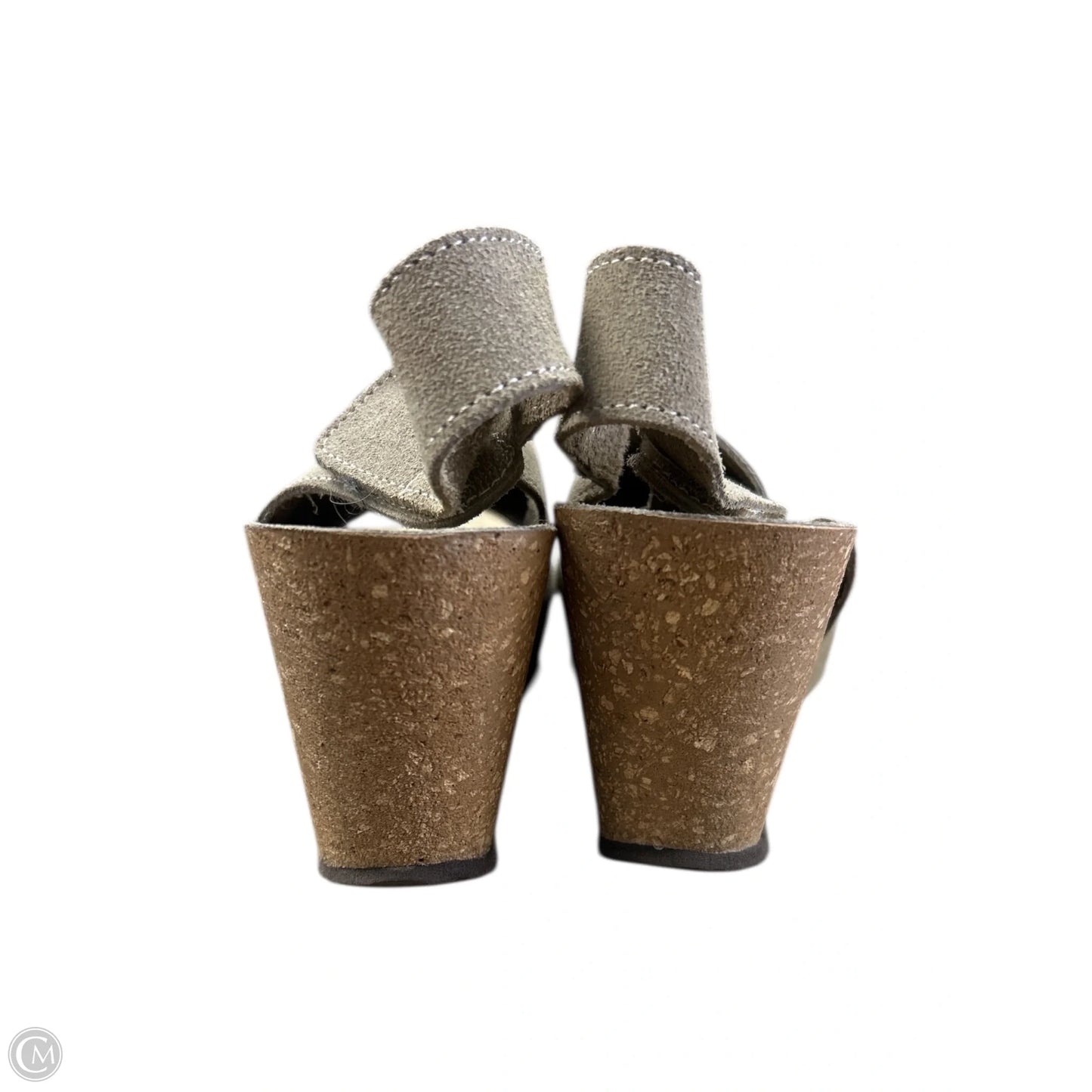 Sandals Heels Wedge By Cmb In Tan, Size: 9